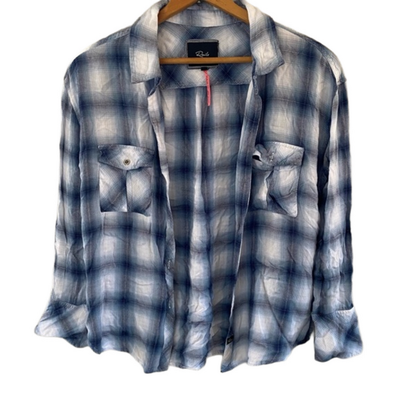 Rails x Free People Plaid Boho Button Up Top - Picture 1 of 5